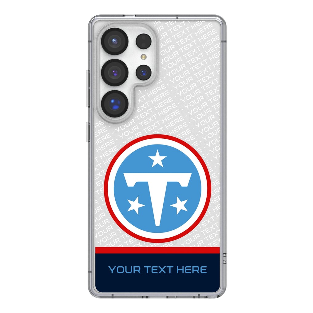 Tennessee Titans Personalized Endzone Plus Design Galaxy Clear Phone Case