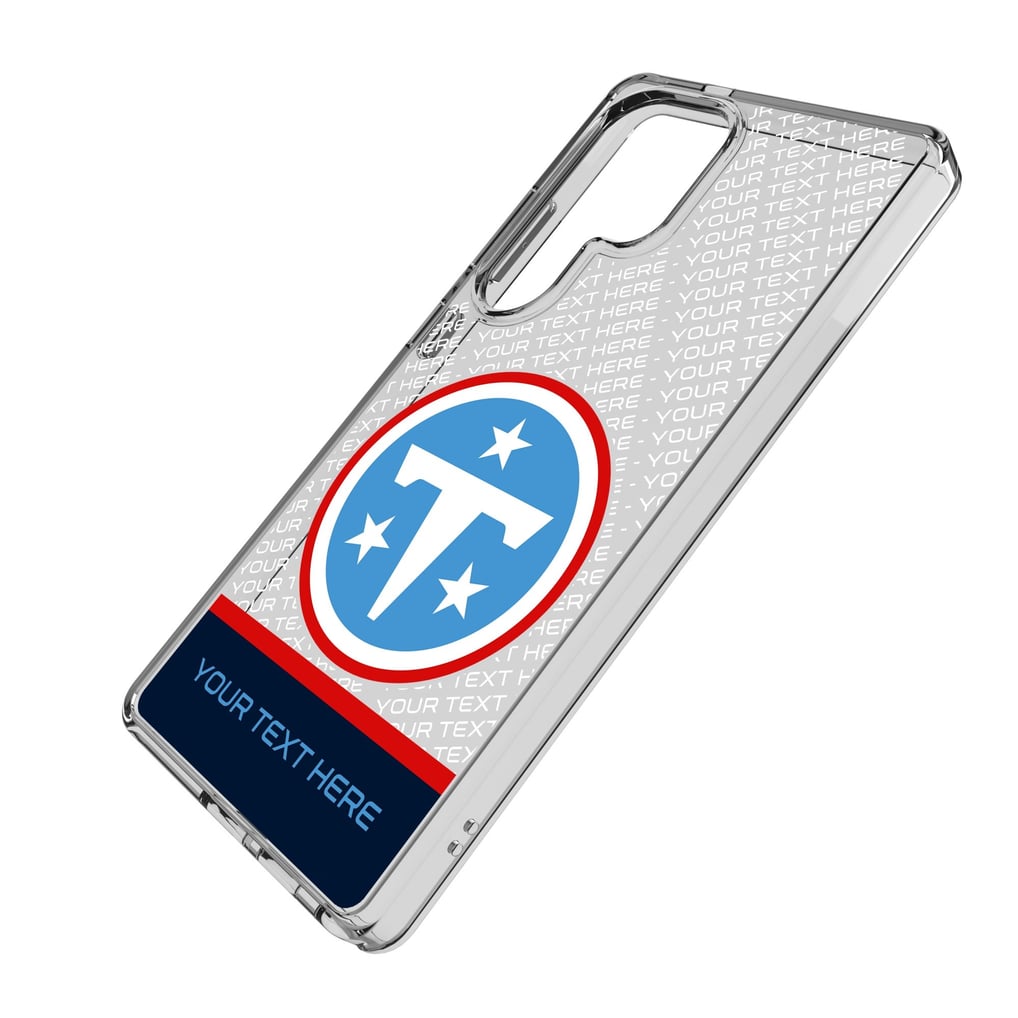 Tennessee Titans Personalized Endzone Plus Design Galaxy Clear Phone Case