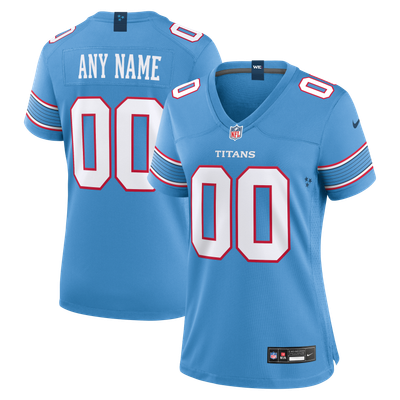 Tennessee Titans Nike Women's Game Custom Jersey - Light Blue