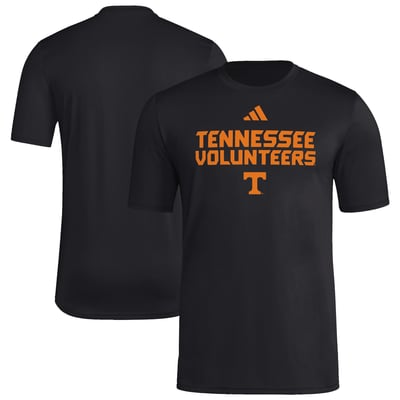  Tennessee Volunteers adidas Wordmark Poly T-Shirt - Black