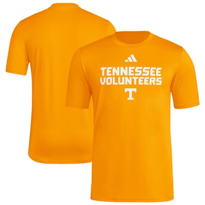  Tennessee Volunteers adidas Wordmark Poly T-Shirt - Tennessee Orange