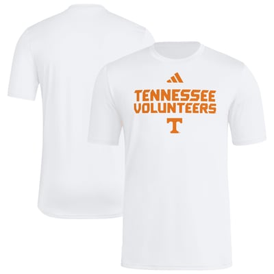  Tennessee Volunteers adidas Wordmark Poly T-Shirt - White