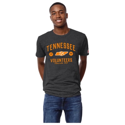 Tennessee Volunteers League Collegiate Wear Bendy Arch Victory Falls Tri-Blend T-Shirt - Heather Charcoal