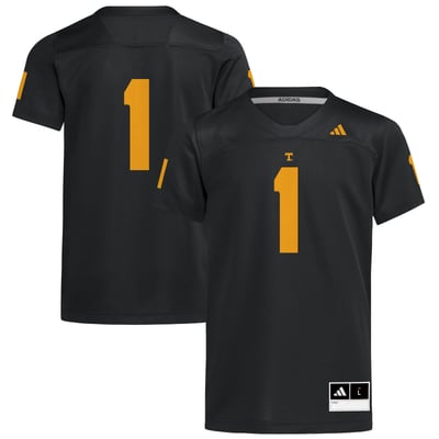 #1 Tennessee Volunteers adidas Youth Replica Football Jersey - Black