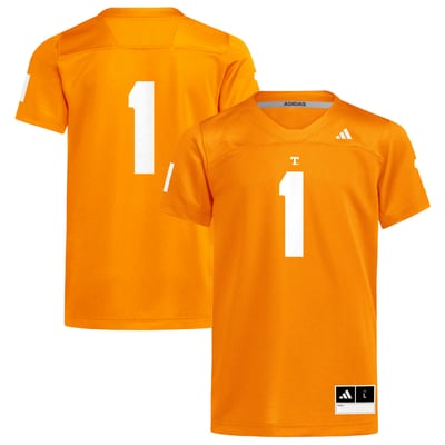 #1 Tennessee Volunteers adidas Youth Replica Football Jersey - Tennessee Orange