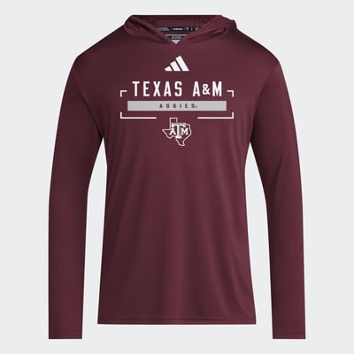 Texas A&M Aggies adidas D4T Long Sleeve Hooded T-Shirt - Maroon