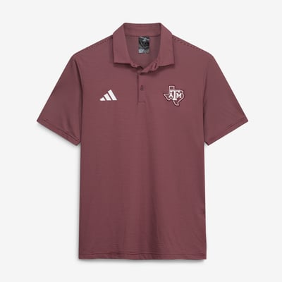 Texas A&M Aggies adidas Ultimate 365 Stripe Polo - Maroon