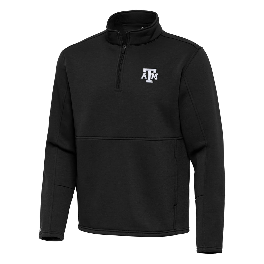 Texas A&M Aggies Antigua Twist Quarter-Zip Pullover Jacket - Black