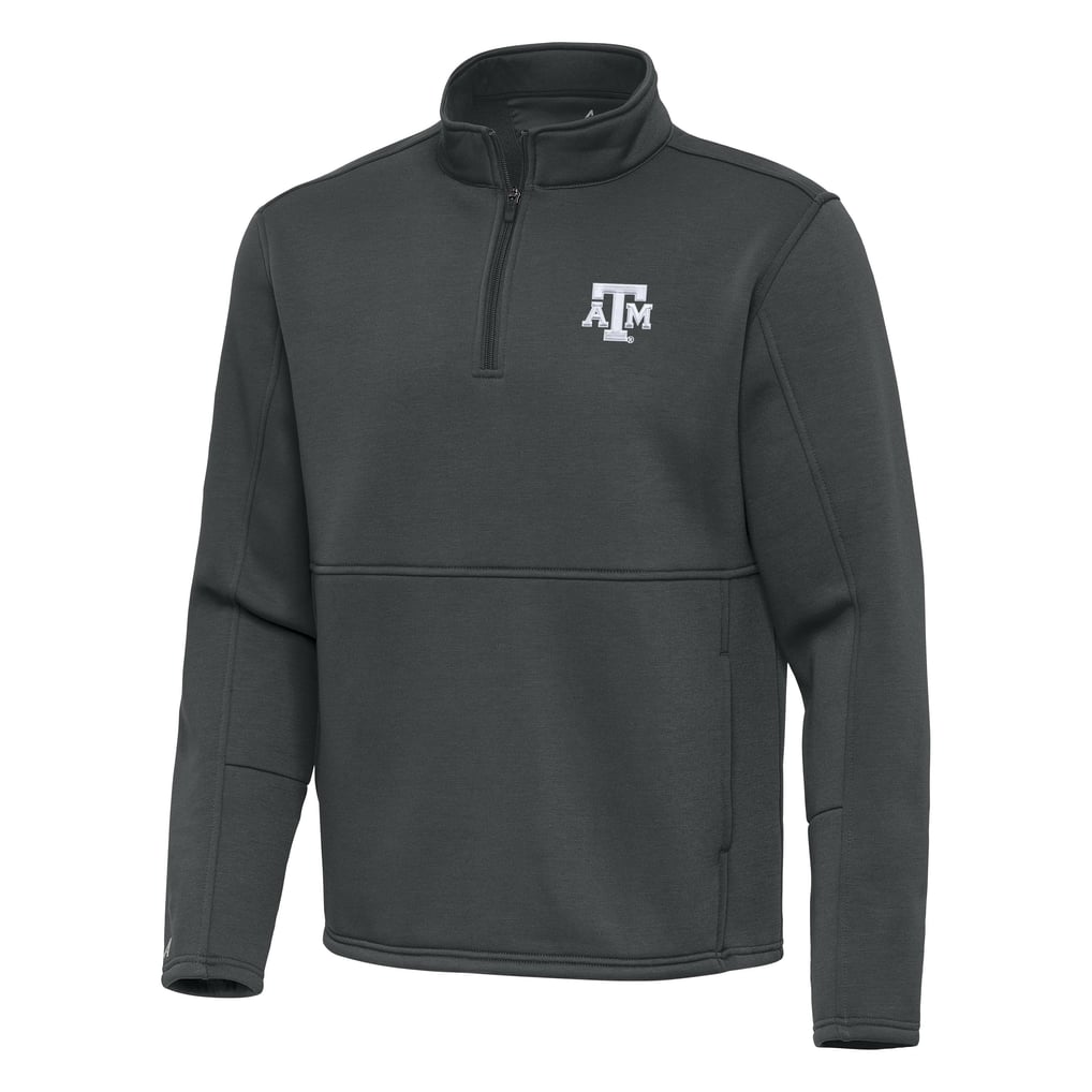 Texas A&M Aggies Antigua Twist Quarter-Zip Pullover Jacket - Gray