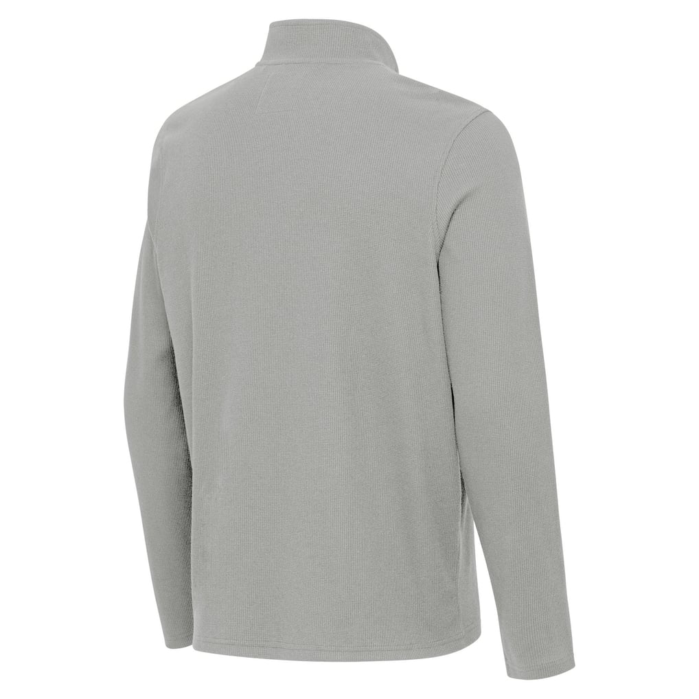 Texas A&M Aggies Antigua Sync Quarter-Zip Waffle-Knit Tri-Blend Pullover - Heather Gray