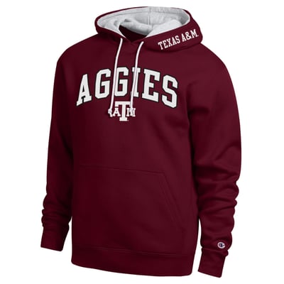  Texas A&M Aggies Champion Arch Tackle Twill Hoodie - Maroon