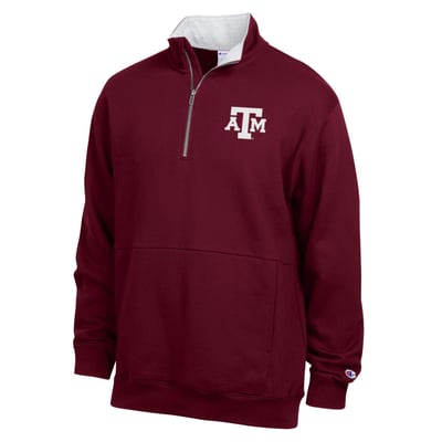  Texas A&M Aggies Champion Fleece Quarter-Zip Pullover - Maroon