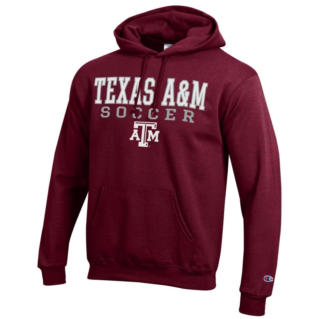 Texas A&M Aggies Champion Soccer Stack Logo Powerblend Pullover Hoodie - Maroon
