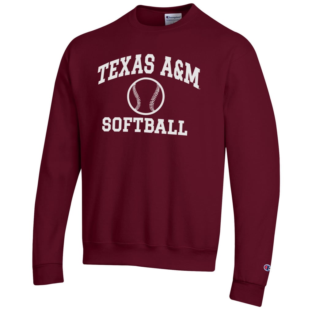 Texas A&M Aggies Champion Softball Icon Crewneck Pullover Sweatshirt - Maroon