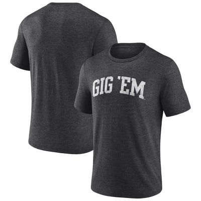 Texas A&M Aggies Arched Battle Cry Tri-Blend T-Shirt - Charcoal