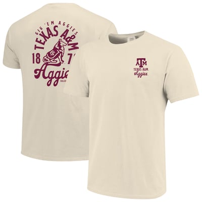 Texas A&M Aggies Comfort Colors Mascot Overlay T-Shirt - Cream