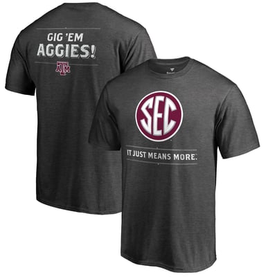 Texas A&M Aggies SEC Means More T-Shirt - Heathered Charcoal