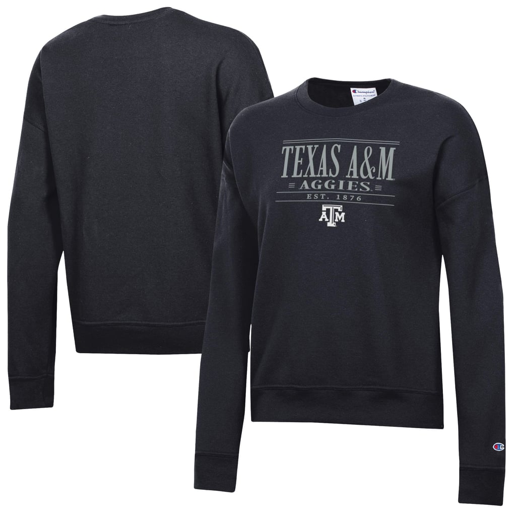 Texas A&M Aggies Champion Women's Powerblend Pullover Sweatshirt - Black