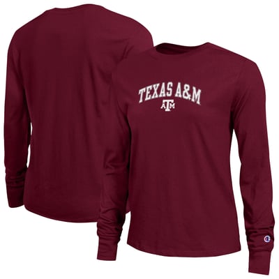 Texas A&M Aggies Champion Women's Arch Over Logo Long Sleeve T-Shirt - Maroon