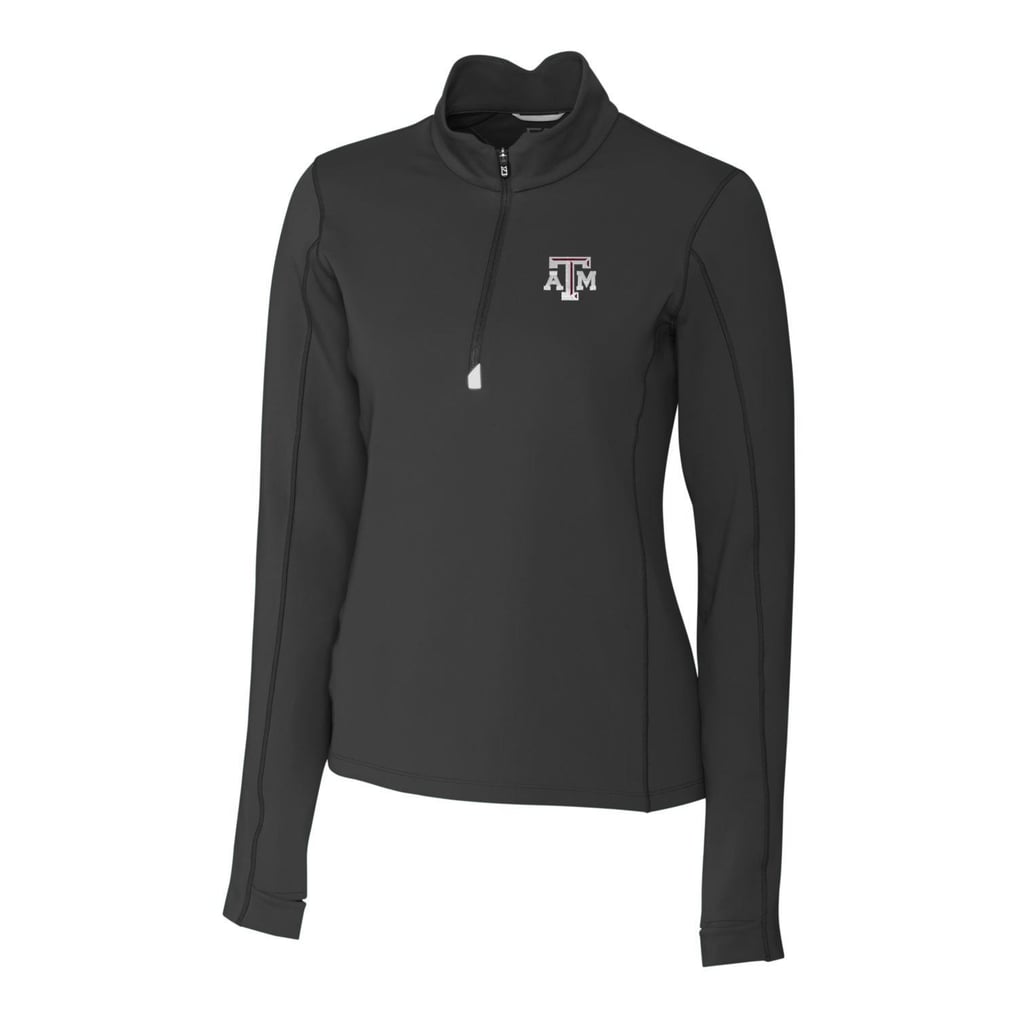 Texas A&M Aggies Cutter & Buck Women's Traverse Half-Zip Pullover Jacket - Black