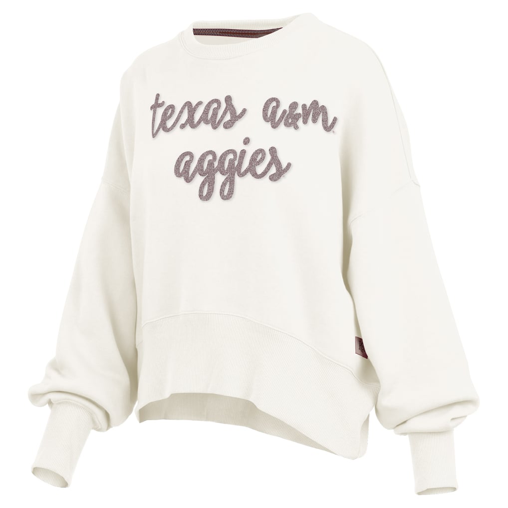 Texas A&M Aggies Pressbox Women's Chelsea Oversized Pullover Sweatshirt - Cream