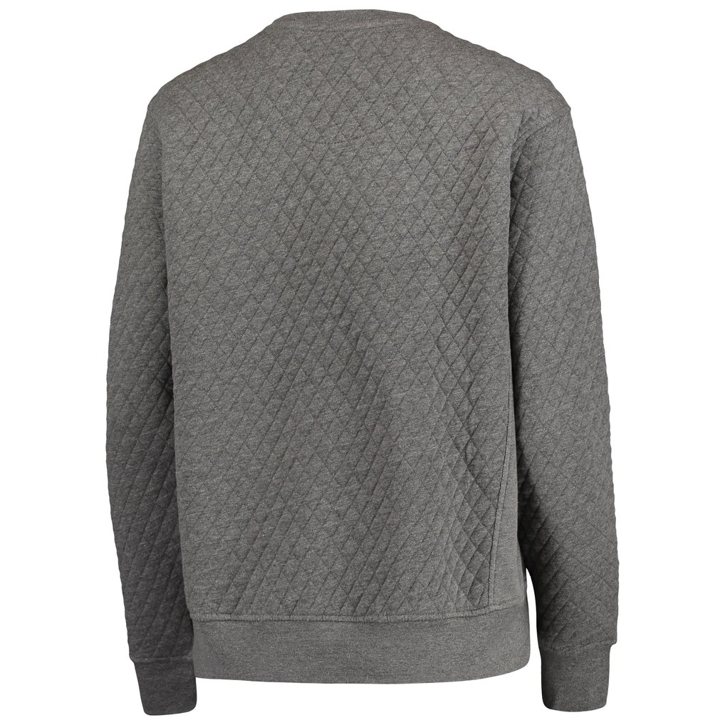 Texas A&M Aggies Pressbox Women's Moose Quilted Pullover Sweatshirt - Heather Charcoal