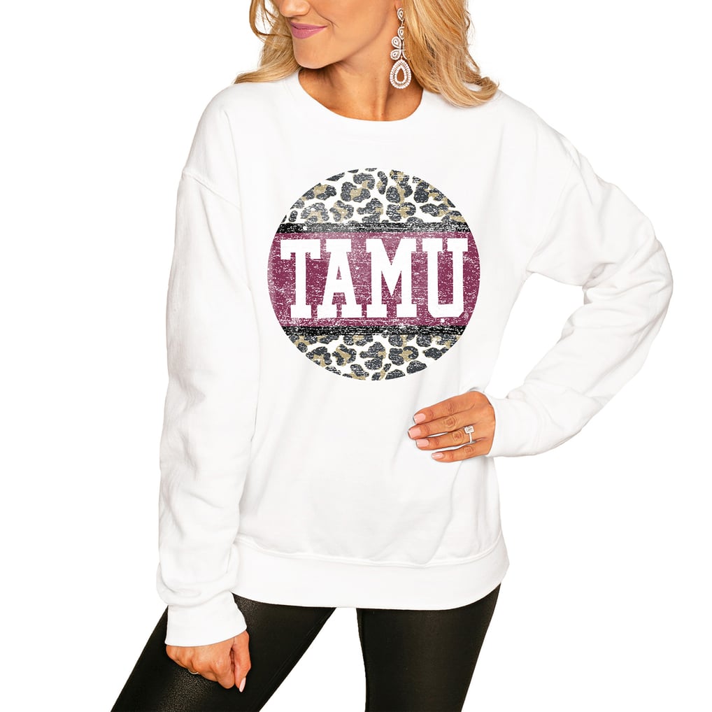 Texas A&M Aggies Women's Scoop & Score Pullover Sweatshirt - White