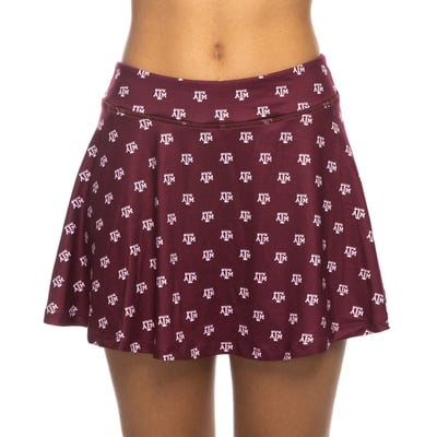 Texas A&M Aggies ZooZatz Women's Allover Print Flowy Skort - Maroon