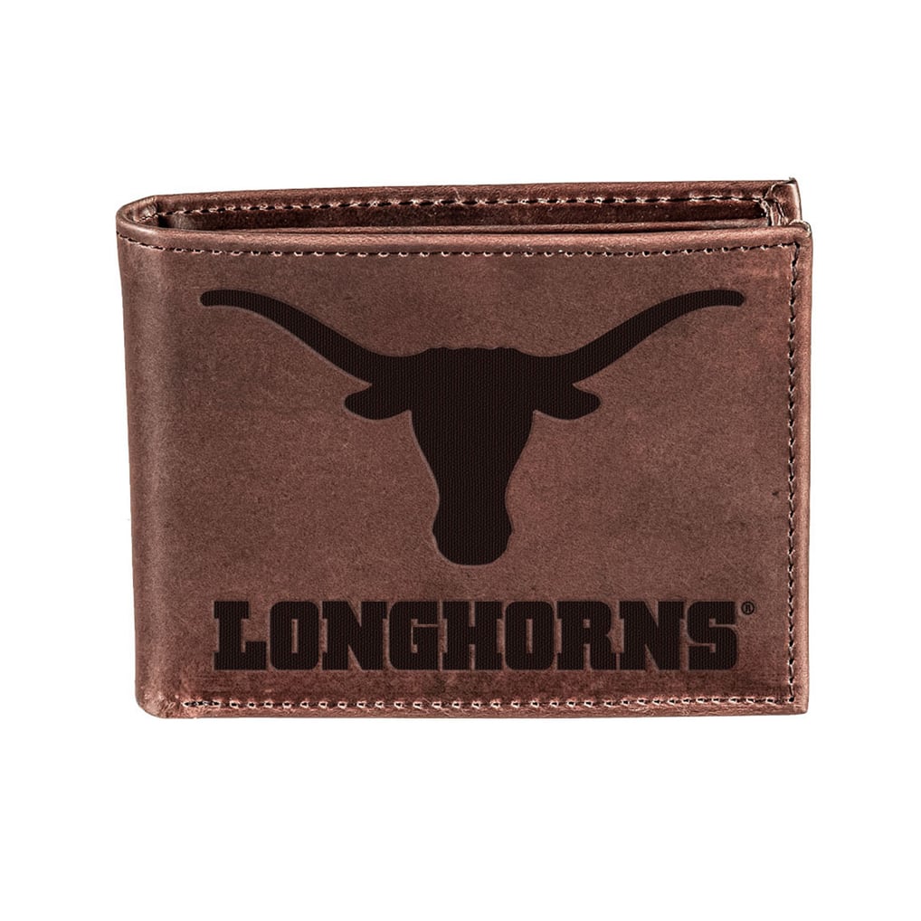 Texas Longhorns Bifold Leather Wallet - Brown