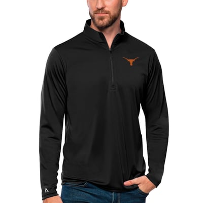 Texas Longhorns Antigua Tribute Quarter-Zip Top - Black