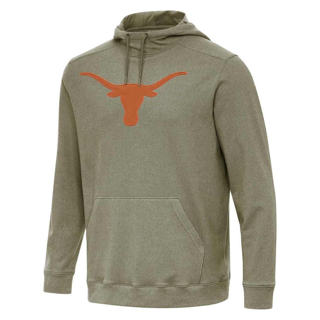 Texas Longhorns Antigua Cloud Pullover Hoodie - Olive