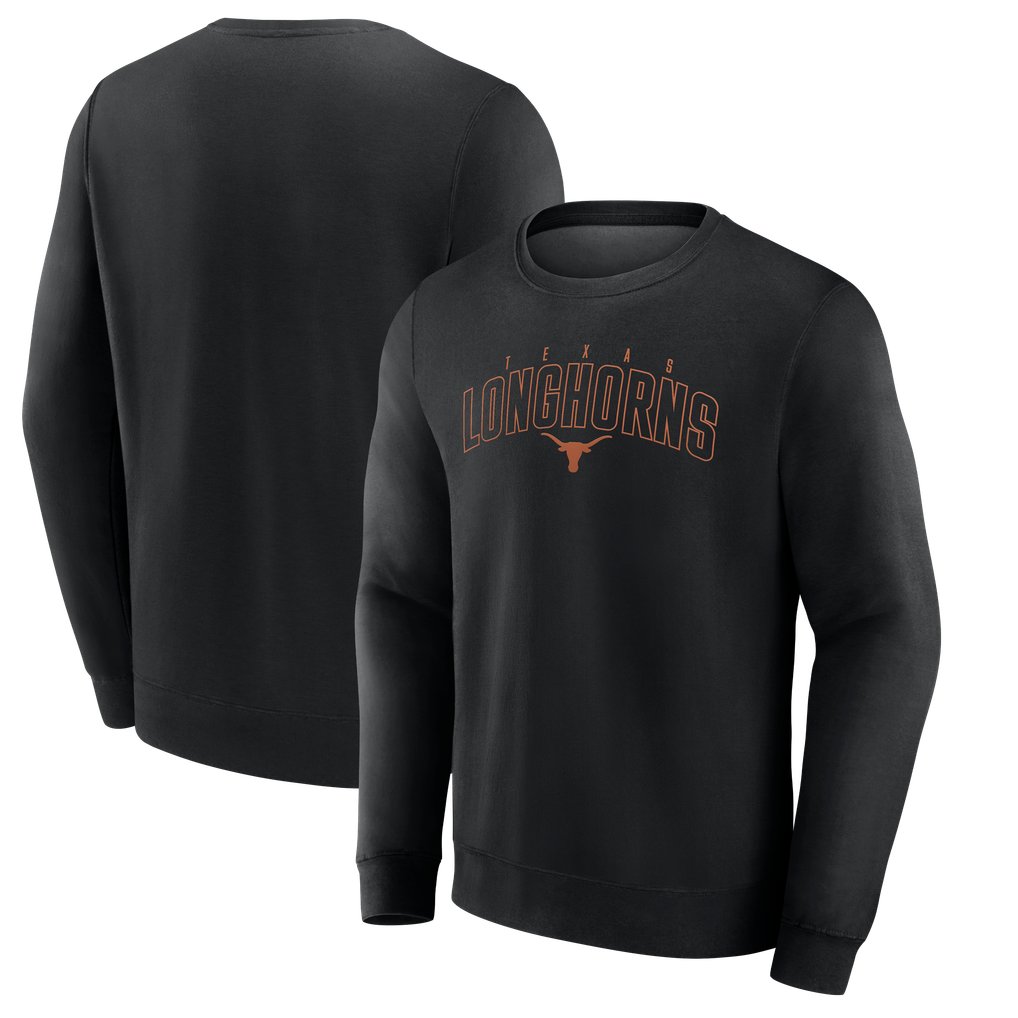 Texas Longhorns Arch Fleece Pullover Sweatshirt - Black