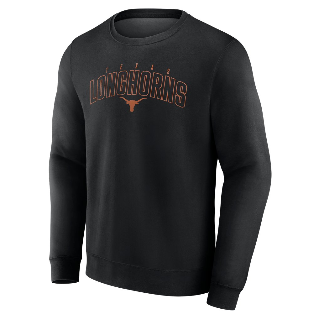 Texas Longhorns Arch Fleece Pullover Sweatshirt - Black