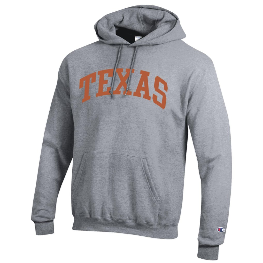  Texas Longhorns Champion Basic Arch Fleece Pullover Hoodie - Heather Gray