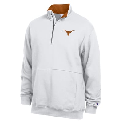  Texas Longhorns Champion Fleece Quarter-Zip Pullover - White