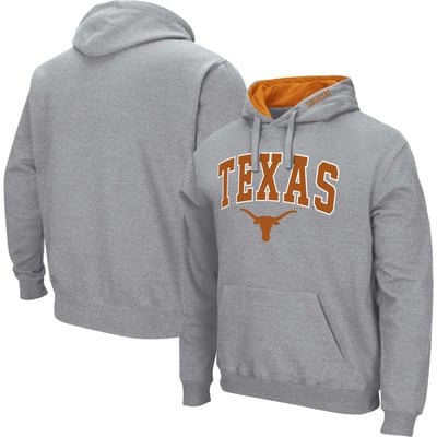  Texas Longhorns Colosseum Arch & Logo Hoodie - Heather Gray