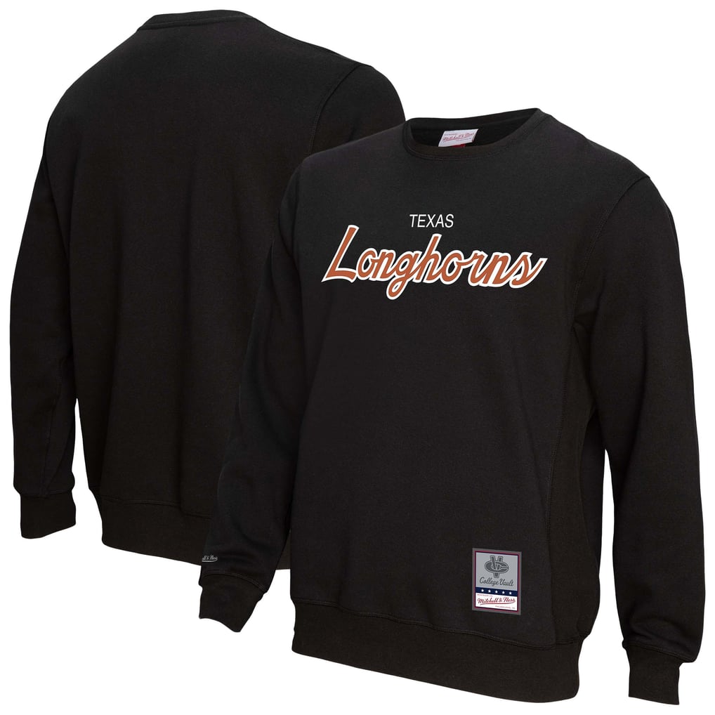  Texas Longhorns Mitchell & Ness Elite Script Pullover Sweatshirt - Black