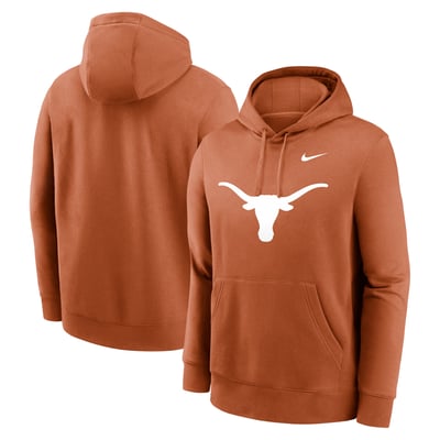 Texas Longhorns Nike Primetime Club Fleece Pullover Hoodie - Burnt Orange