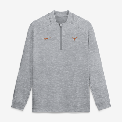  Texas Longhorns Nike Par Raglan Tri-Blend Therma-FIT Half-Zip Pullover - Gray