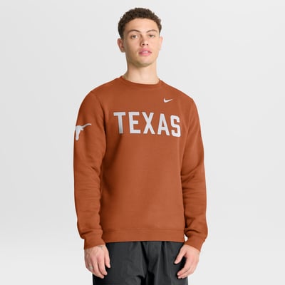 Texas Longhorns Nike 2026 Sideline Club Sweatshirt - Texas Orange
