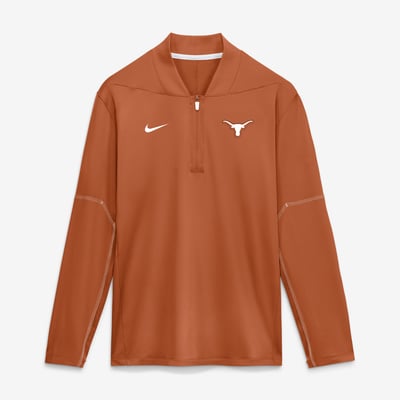 Texas Longhorns Nike Men's 2026 Sideline Midweight Half-Zip Dri-FIT Pullover - Texas Orange
