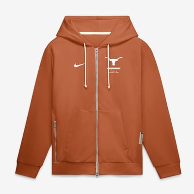  Texas Longhorns Nike 2026 Sideline Standard Issue Dri-FIT Full-Zip Hoodie - Texas Orange