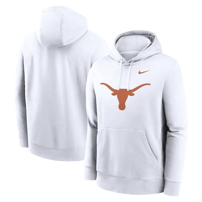 Texas Longhorns Nike Primetime Club Fleece Pullover Hoodie - White