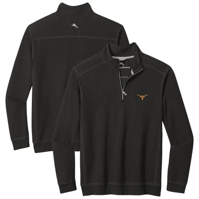 Texas Longhorns Tommy Bahama Montego Bay Half-Zip Jacket - Black