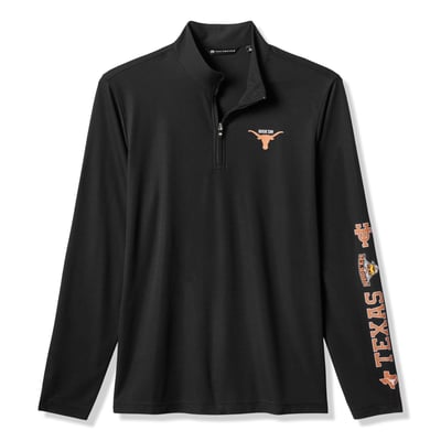  Texas Longhorns TravisMathew Storied Tradition Quarter-Zip Pullover - Black