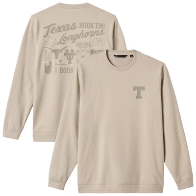  Texas Longhorns TravisMathew Campus Hero Fleece Tri-Blend Sweatshirt - Tan