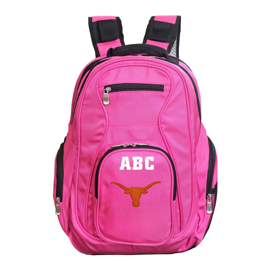 Texas Longhorns MOJO Personalized Premium Laptop Backpack - Pink