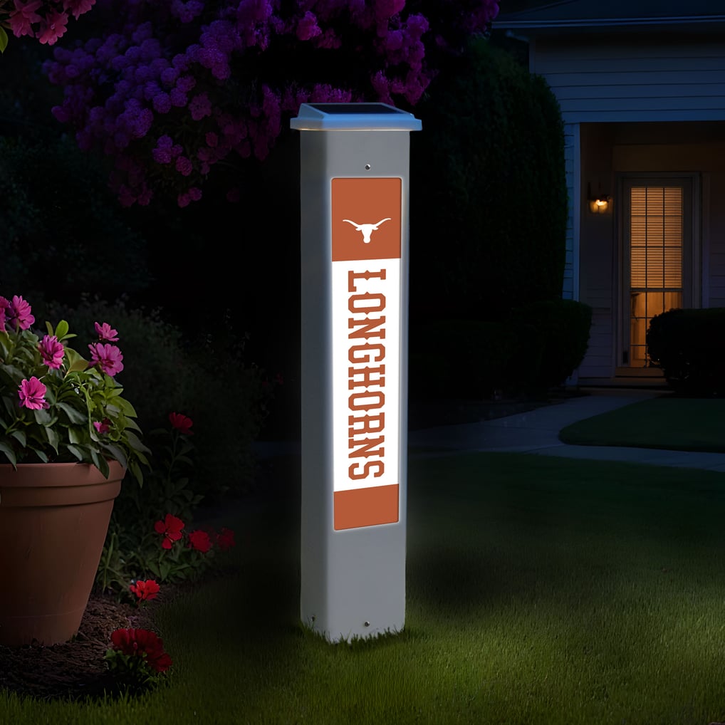 Texas Longhorns 25" Solar Light Glow Post