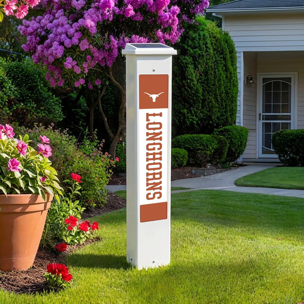 Texas Longhorns 25" Solar Light Glow Post
