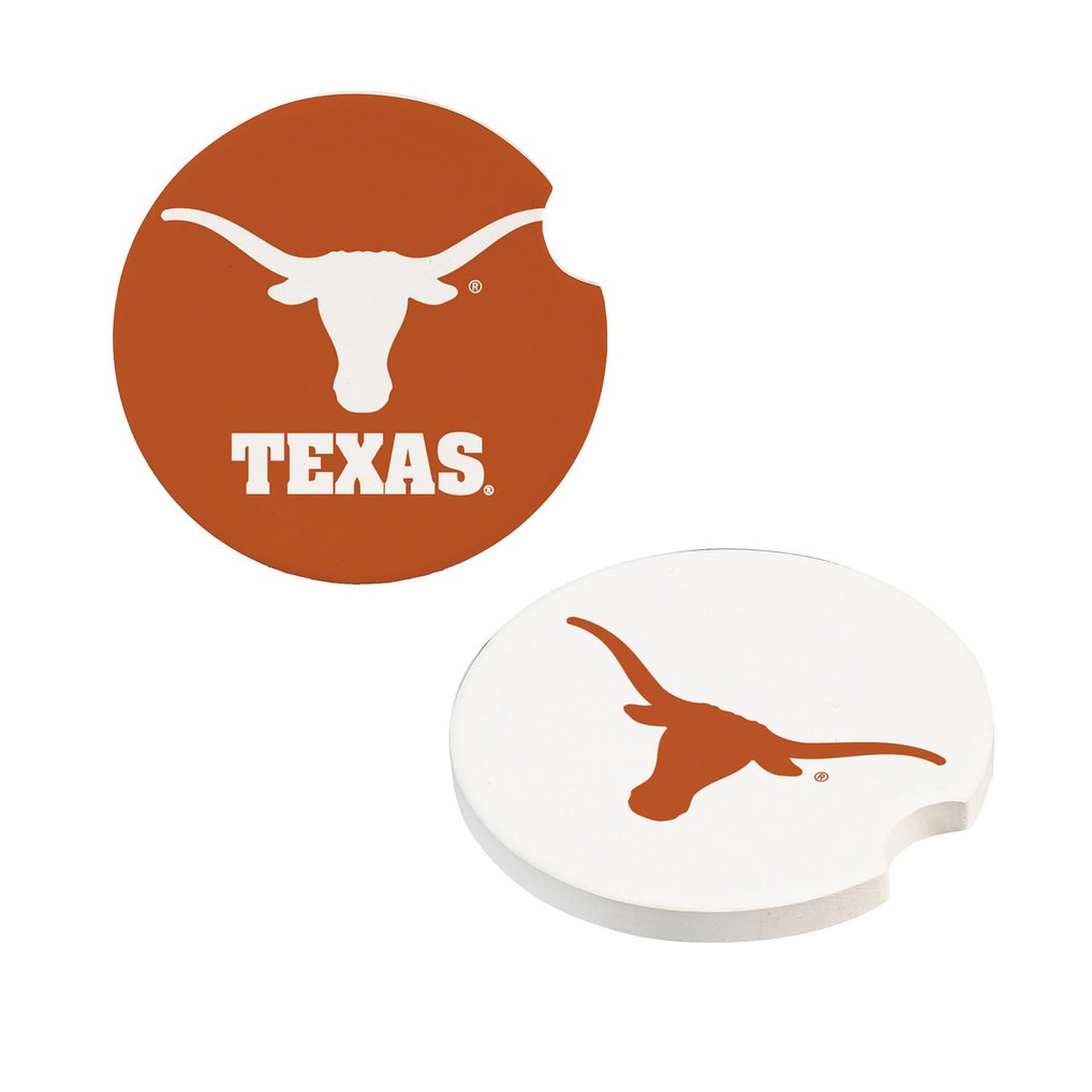 Texas Longhorns Ceramic Car Coaster Four-Piece Set